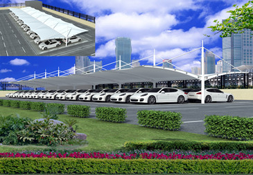 膜結構停車棚 25