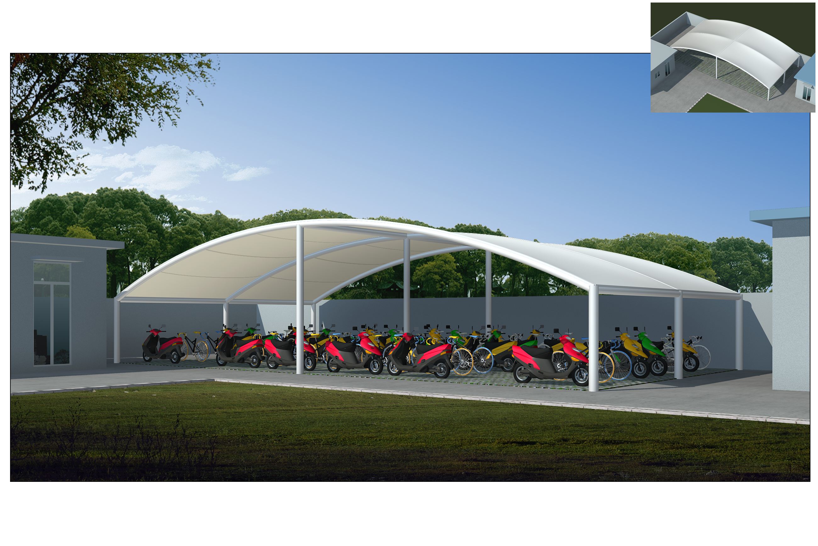 關于張拉膜結構建筑的特點